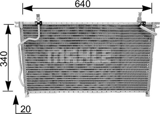 MAHLE AC 185 000S - Condensateur, climatisation cwaw.fr