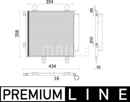 MAHLE AC 897 000P - Condensateur, climatisation cwaw.fr