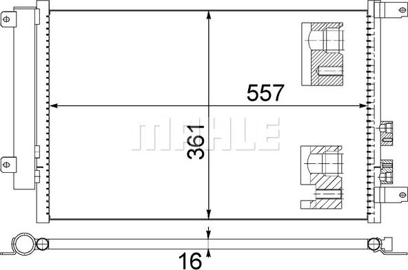 MAHLE AC 809 000S - Condensateur, climatisation cwaw.fr