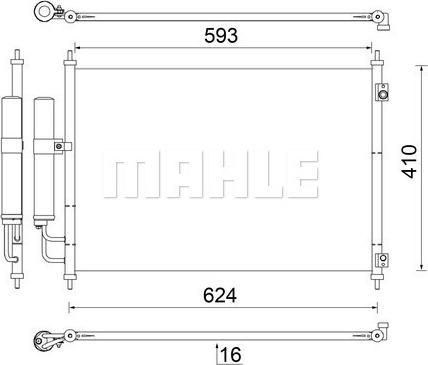 MAHLE AC 829 000S - Condensateur, climatisation cwaw.fr