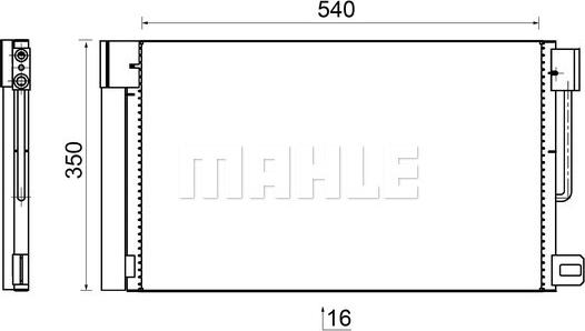 MAHLE AC 367 000S - Condensateur, climatisation cwaw.fr