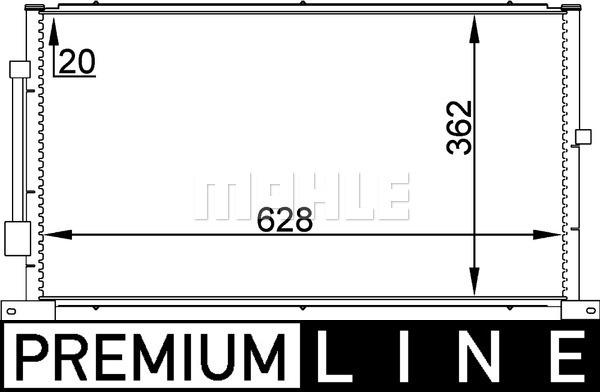 MAHLE AC 258 000P - Condensateur, climatisation cwaw.fr