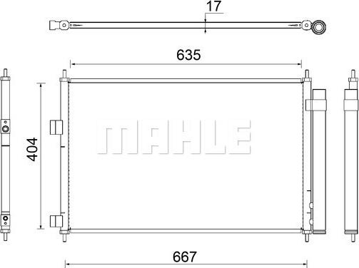 MAHLE AC 798 000S - Condensateur, climatisation cwaw.fr