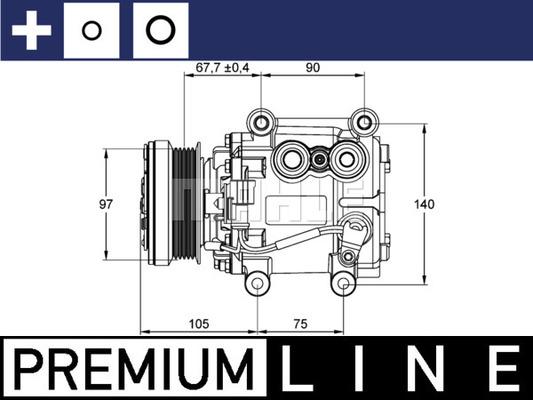 MAHLE ACP 1113 000P - Compresseur, climatisation cwaw.fr