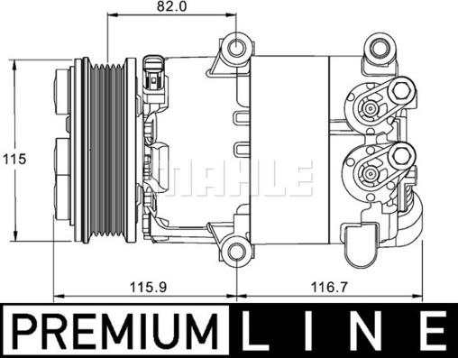 MAHLE ACP 1332 000P - Compresseur, climatisation cwaw.fr