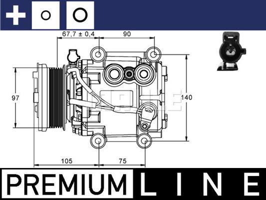 MAHLE ACP 848 000P - Compresseur, climatisation cwaw.fr