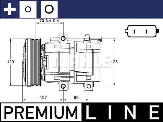 MAHLE ACP 855 000P - Compresseur, climatisation cwaw.fr