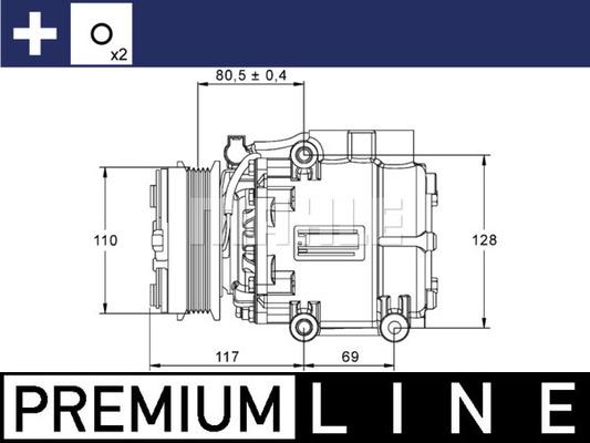 MAHLE ACP 858 000P - Compresseur, climatisation cwaw.fr