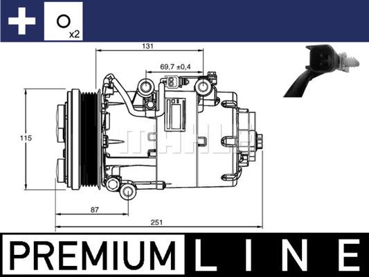 MAHLE ACP 868 000P - Compresseur, climatisation cwaw.fr