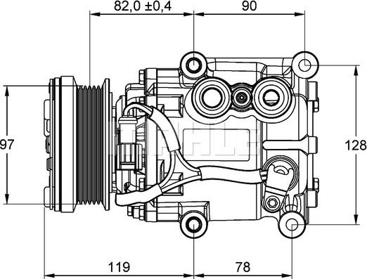 MAHLE ACP 22 000P - Compresseur, climatisation cwaw.fr