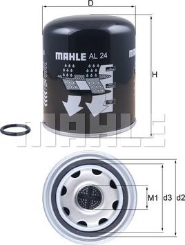 MAHLE AL 24 - Cartouche de dessicateur, système d'air comprimé cwaw.fr