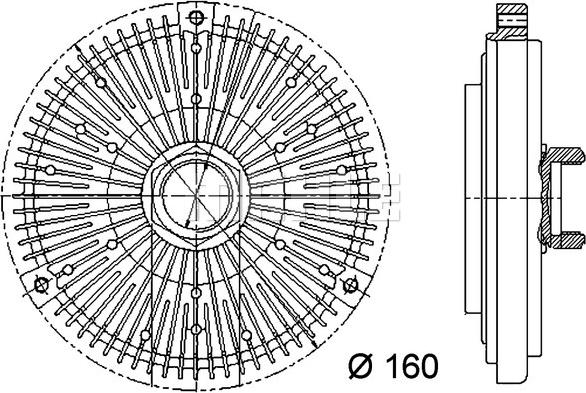MAHLE CFC 44 000P - Embrayage, ventilateur de radiateur cwaw.fr