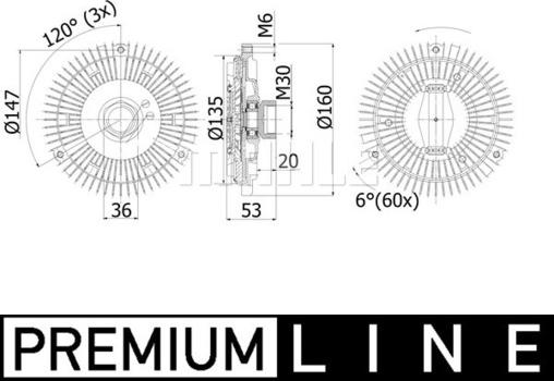 MAHLE CFC 44 001P - Embrayage, ventilateur de radiateur cwaw.fr