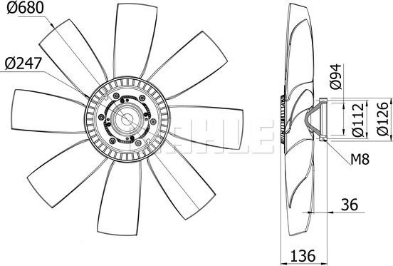 MAHLE CFF 430 000S - Ventilateur, refroidissement du moteur cwaw.fr