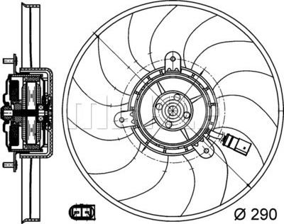 MAHLE CFF 171 000S - Ventilateur, refroidissement du moteur cwaw.fr