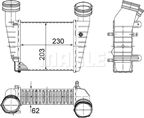 MAHLE CI 347 000S - Intercooler, échangeur cwaw.fr