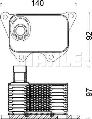 MAHLE CLC 185 000S - Radiateur d'huile cwaw.fr