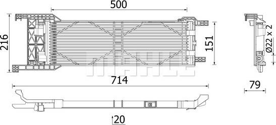 MAHLE CLC330000P - Radiateur d'huile de boîte automatique cwaw.fr