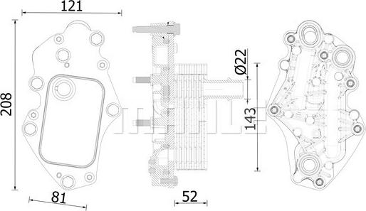 MAHLE CLC 277 000S - Radiateur d'huile cwaw.fr