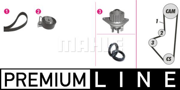 MAHLE CPK 40 000P - Pompe à eau + kit de courroie de distribution cwaw.fr