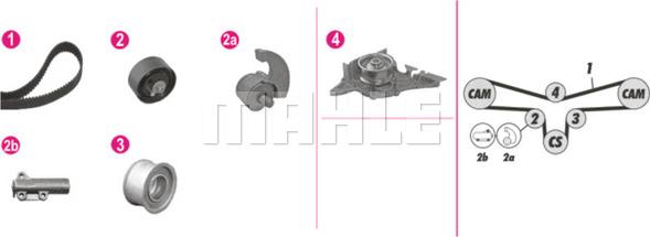 MAHLE CPK 102 000P - Pompe à eau + kit de courroie de distribution cwaw.fr