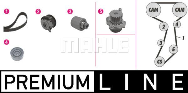 MAHLE CPK 120 000P - Pompe à eau + kit de courroie de distribution cwaw.fr