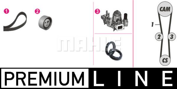 MAHLE CPK 3 000P - Pompe à eau + kit de courroie de distribution cwaw.fr