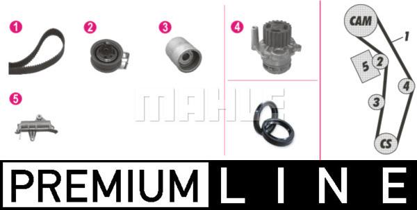 MAHLE CPK 74 000P - Pompe à eau + kit de courroie de distribution cwaw.fr