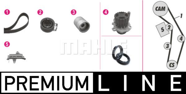 MAHLE CPK 75 000P - Pompe à eau + kit de courroie de distribution cwaw.fr