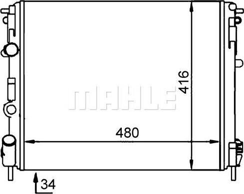 MAHLE CR 92 000S - Radiateur, refroidissement du moteur cwaw.fr