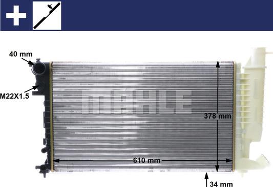 MAHLE CR 498 000S - Radiateur, refroidissement du moteur cwaw.fr