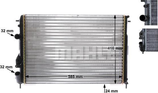 MAHLE CR 493 000S - Radiateur, refroidissement du moteur cwaw.fr