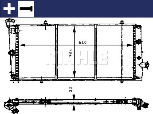 MAHLE CR 444 000S - Radiateur, refroidissement du moteur cwaw.fr