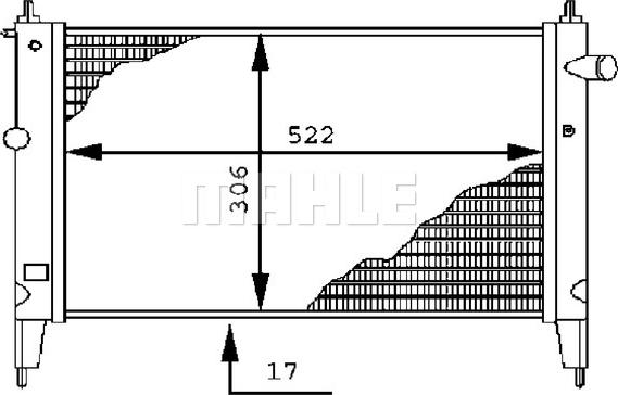 MAHLE CR 446 000S - Radiateur, refroidissement du moteur cwaw.fr