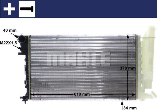 MAHLE CR 481 000S - Radiateur, refroidissement du moteur cwaw.fr