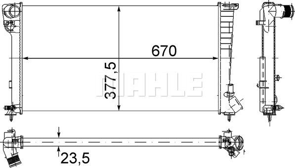 MAHLE CR 433 000S - Radiateur, refroidissement du moteur cwaw.fr