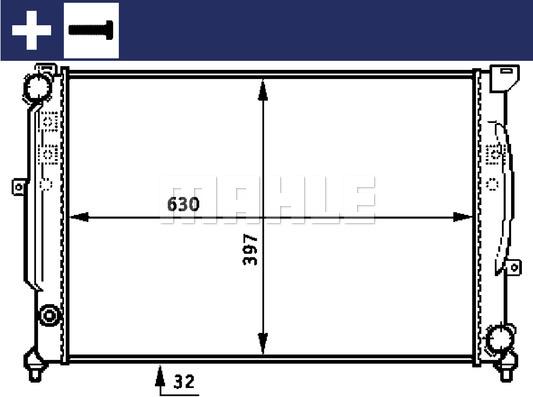 MAHLE CR 423 000S - Radiateur, refroidissement du moteur cwaw.fr