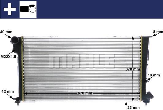 MAHLE CR 475 000S - Radiateur, refroidissement du moteur cwaw.fr