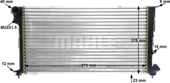 MAHLE CR 475 000S - Radiateur, refroidissement du moteur cwaw.fr