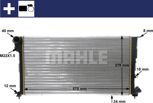 MAHLE CR 471 000S - Radiateur, refroidissement du moteur cwaw.fr