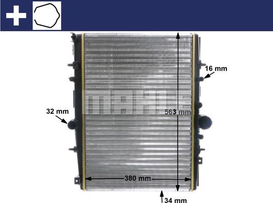 MAHLE CR 590 000S - Radiateur, refroidissement du moteur cwaw.fr