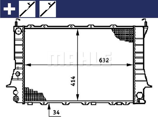 MAHLE CR 591 000S - Radiateur, refroidissement du moteur cwaw.fr