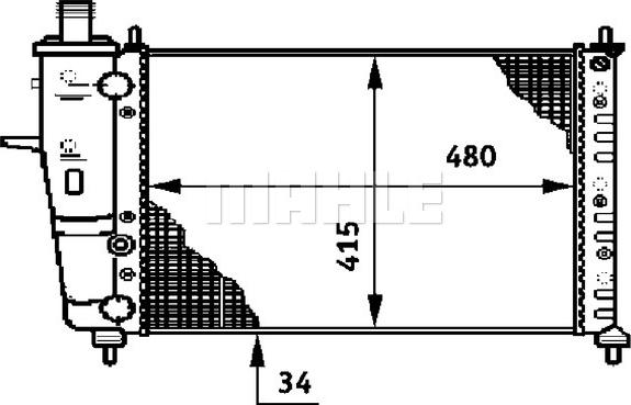 MAHLE CR 598 000S - Radiateur, refroidissement du moteur cwaw.fr