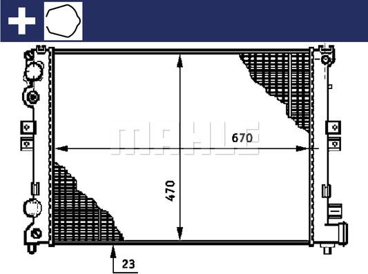 MAHLE CR 592 000S - Radiateur, refroidissement du moteur cwaw.fr