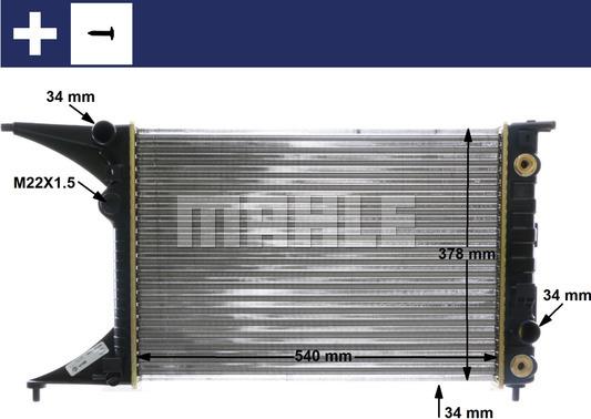 MAHLE CR 559 000S - Radiateur, refroidissement du moteur cwaw.fr