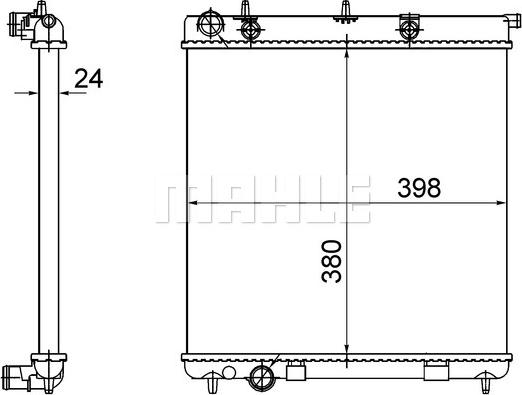 MAHLE CR 558 001S - Radiateur, refroidissement du moteur cwaw.fr