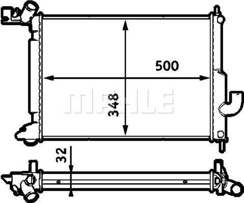 MAHLE CR 563 000S - Radiateur, refroidissement du moteur cwaw.fr