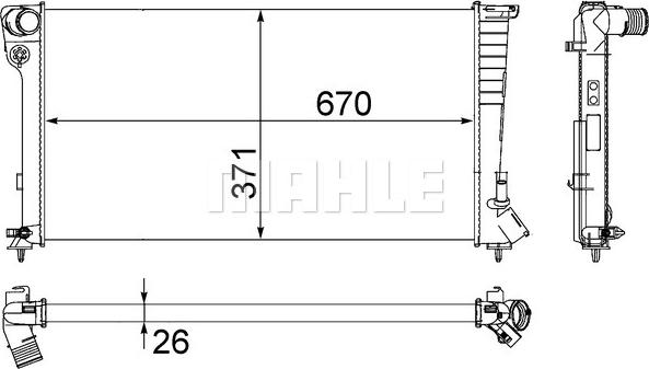 MAHLE CR 504 000S - Radiateur, refroidissement du moteur cwaw.fr