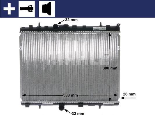 MAHLE CR 5 000S - Radiateur, refroidissement du moteur cwaw.fr