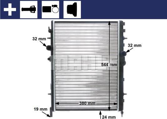 MAHLE CR 515 000S - Radiateur, refroidissement du moteur cwaw.fr